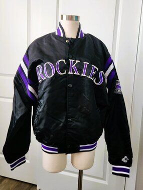 MLB Colorado Rockies Diamond Collection Starter Jacket Size Large